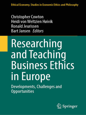 cover image of Researching and Teaching Business Ethics in Europe